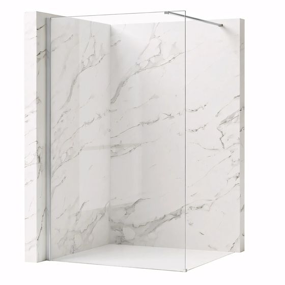 REA Duschvägg Flexi Transparent 80 Krom, 120x80x195cm