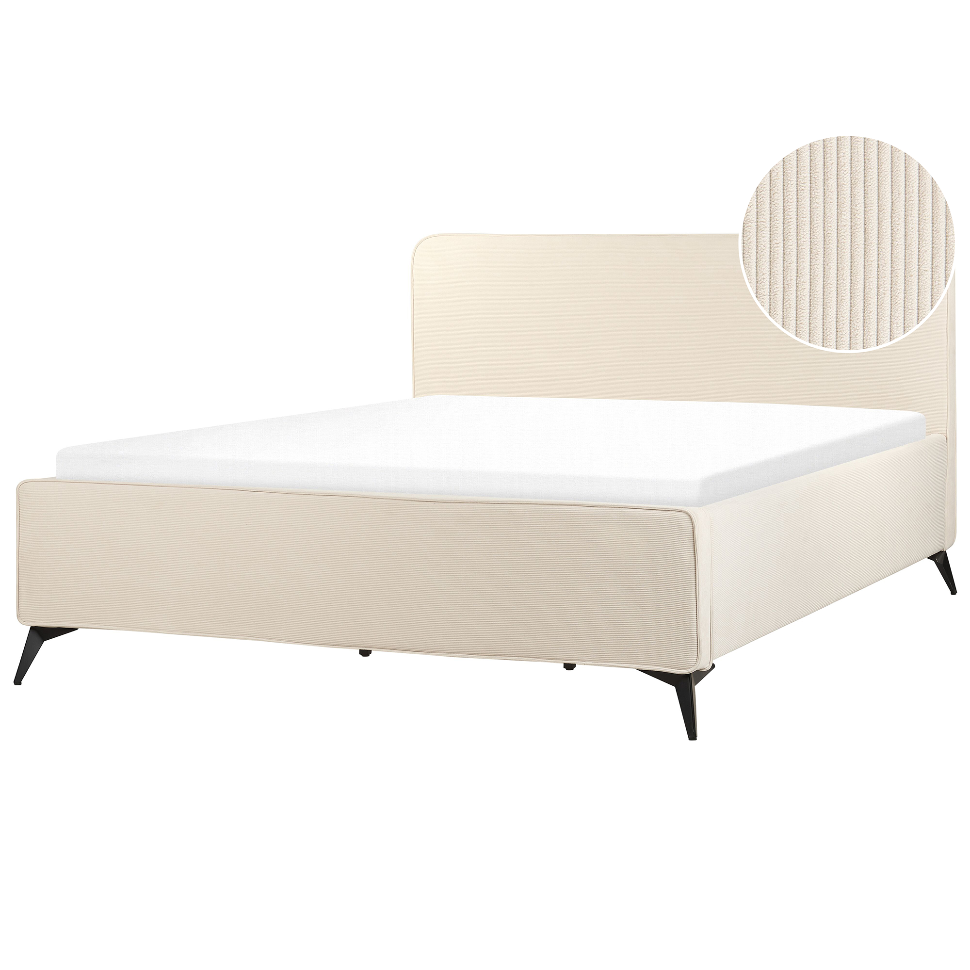 Säng med lamellram Manchester VALOGNES 180 x 200 cm Ljusbeige