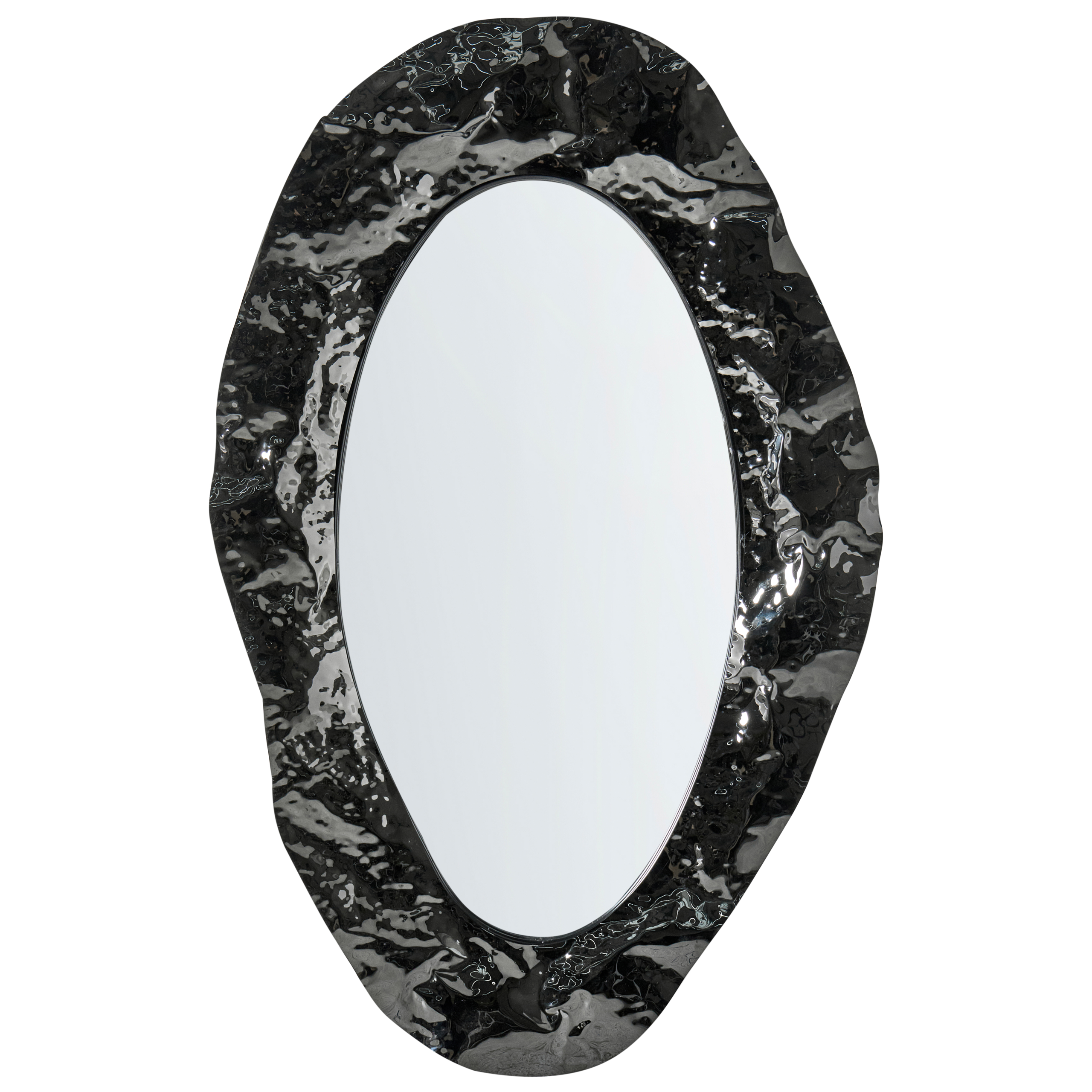 Väggspegel LOGNES 56 cm 95 cm Svart