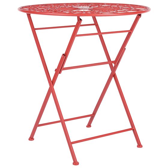 Bistrobord SCARIO 70 cm 70 cm Metall Röd