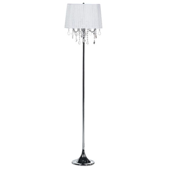 Golvlampa EVANS Metall Vit