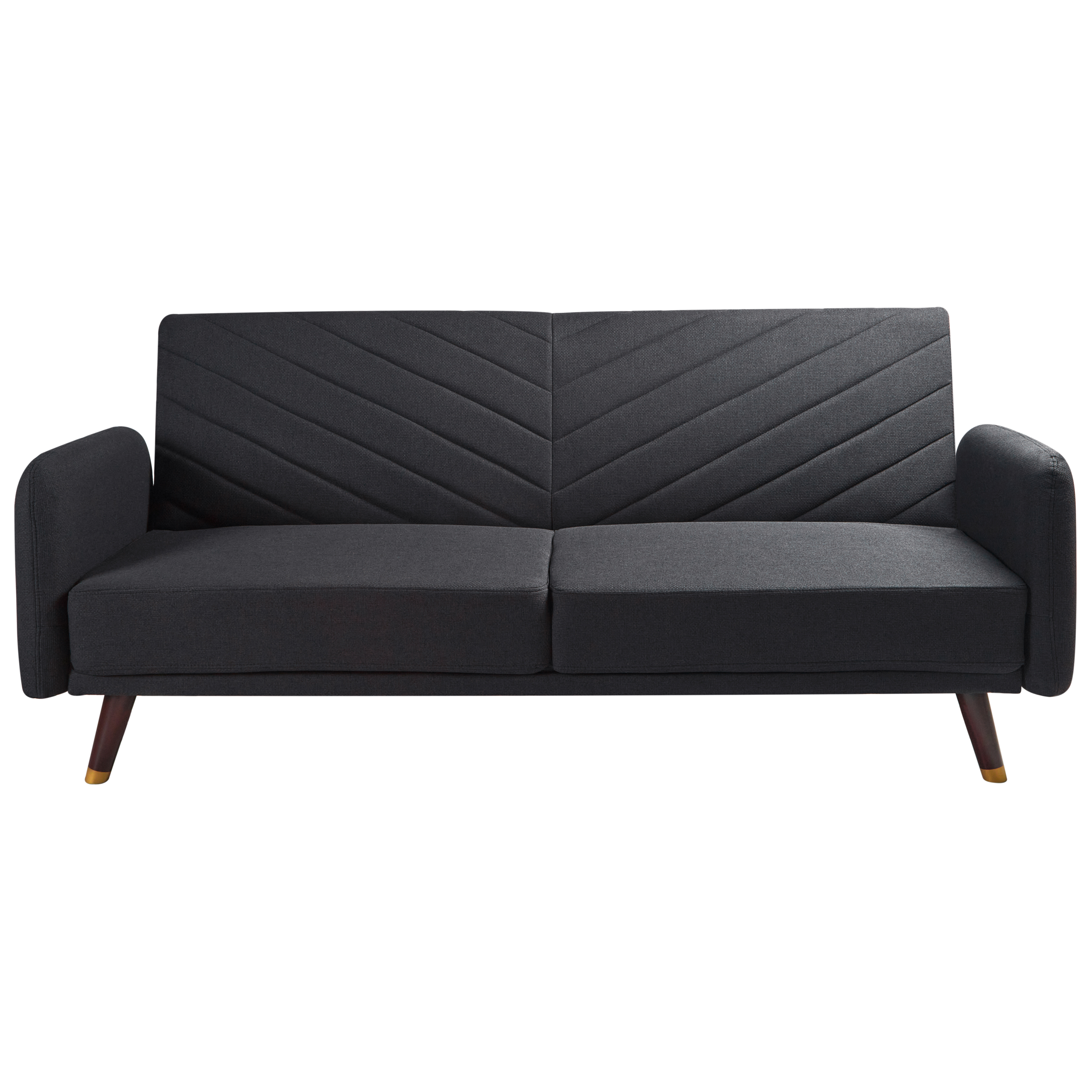 Bäddsoffa 3-sits SENJA Konstlinne Svart