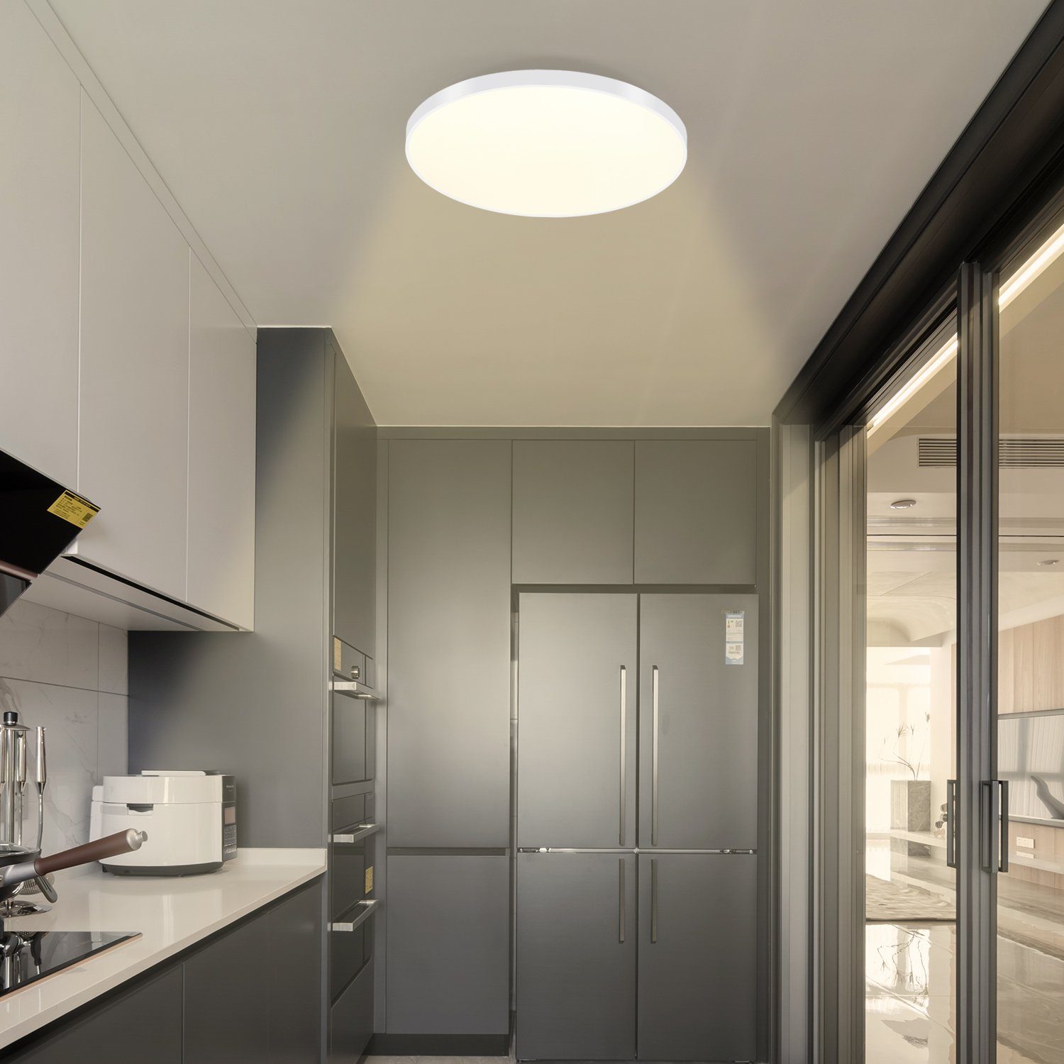 NETTLIFE LED dimbar taklampa IP44 37 x 2,5 cm