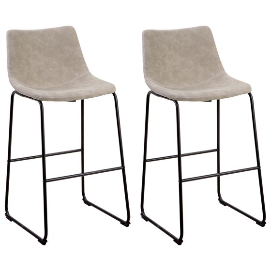 Set med 2 barstolar FRANKS Beige