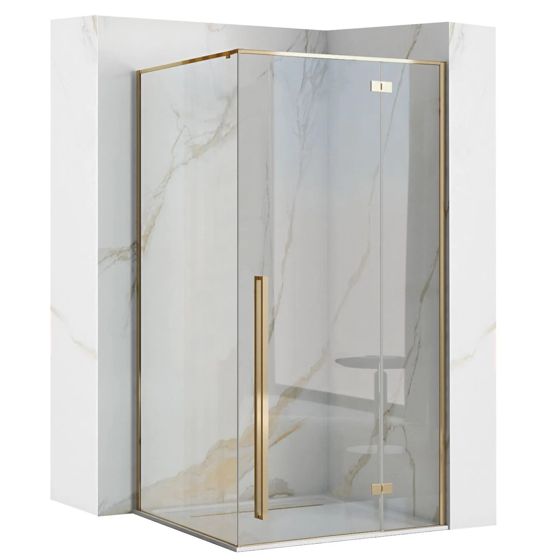 REA Duschkabin FARGO 80x100 Guld, 80x99,5x195cm