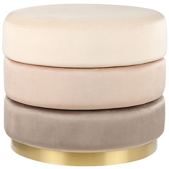 Sittpuff LOUIN Sammet Beige