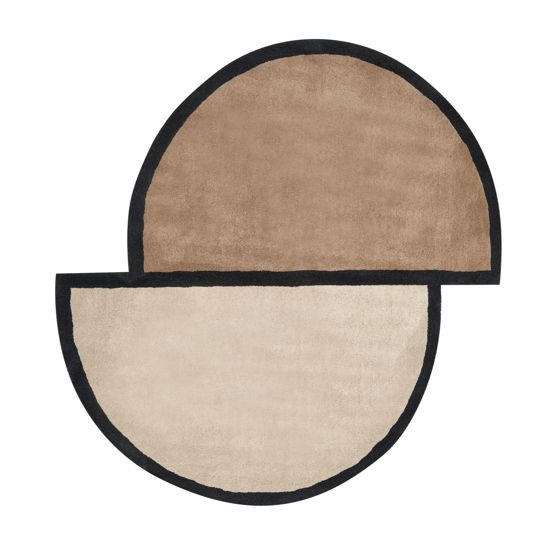 Matta SAKARO Taupe ø 160 cm Ull
