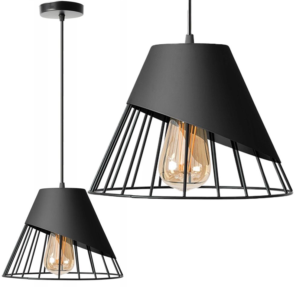 TOOLIGHT hängande taklampa APP227-1CP Svart 17,5x25x90cm