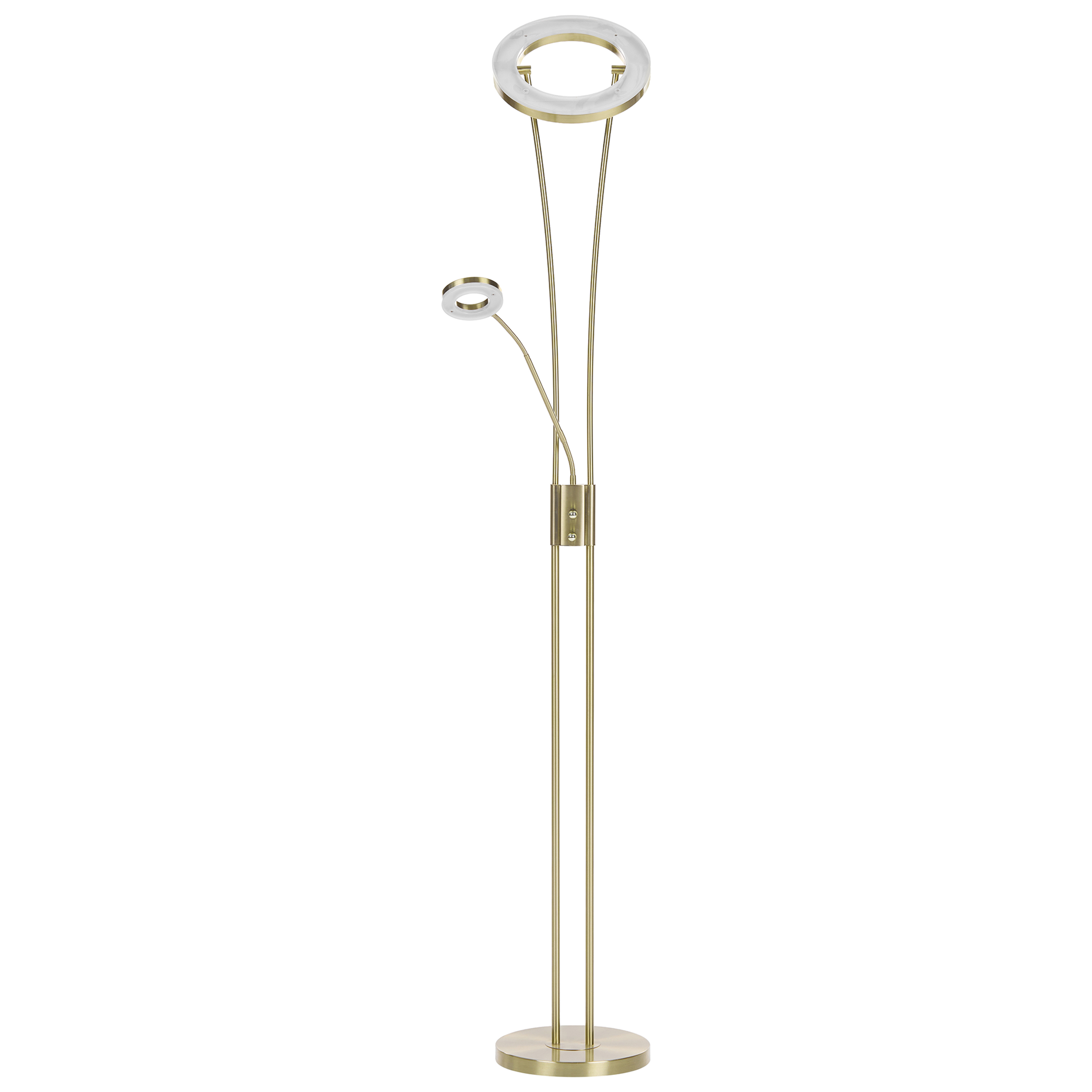 LED-golvlampa KENNET  med dimmer Metall Mässing
