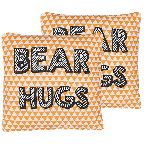 Set med 2 prydnadskuddar RADZKOT 40 x 40 cm Bomull Orange