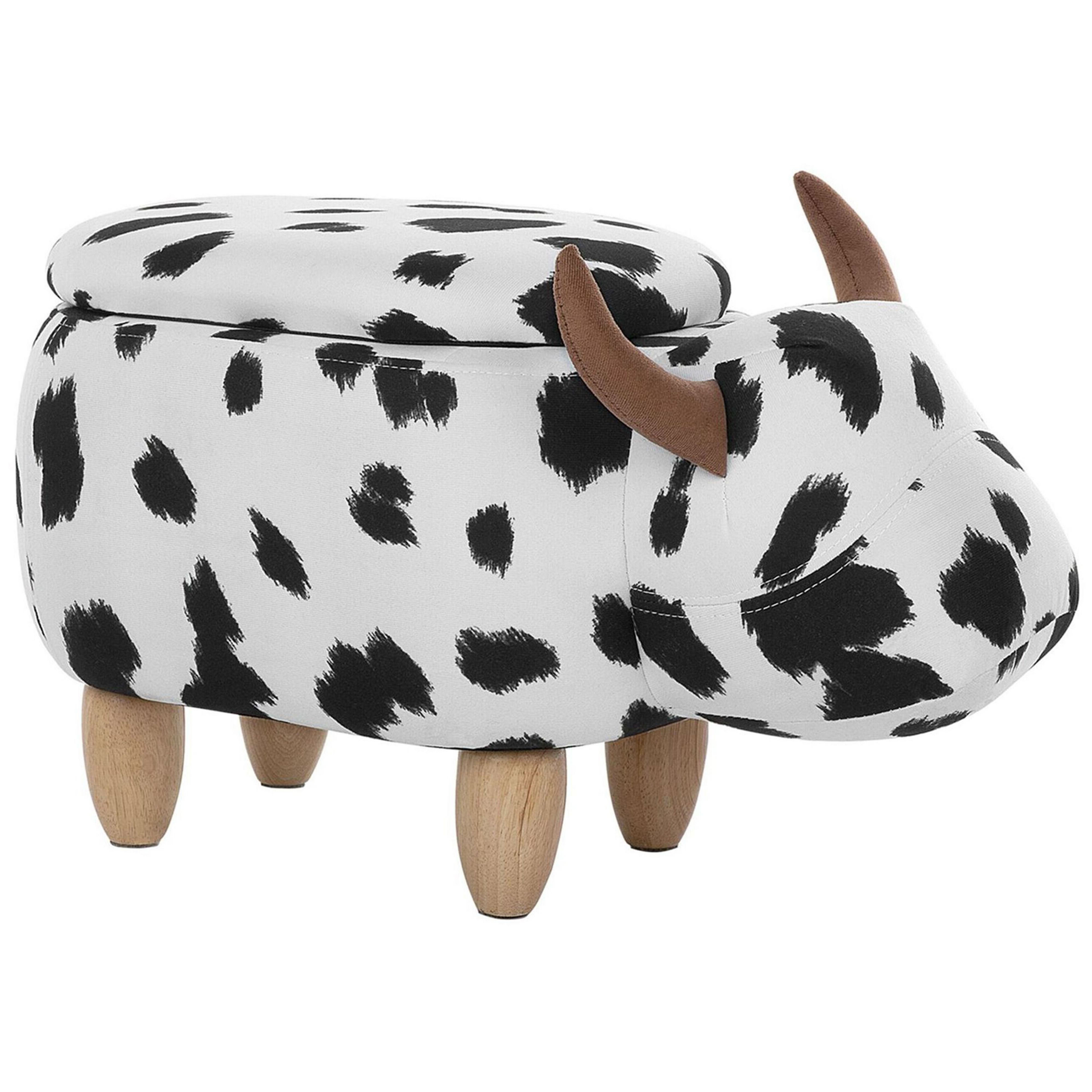 Djurpuff med förvaring COW Ko Vit