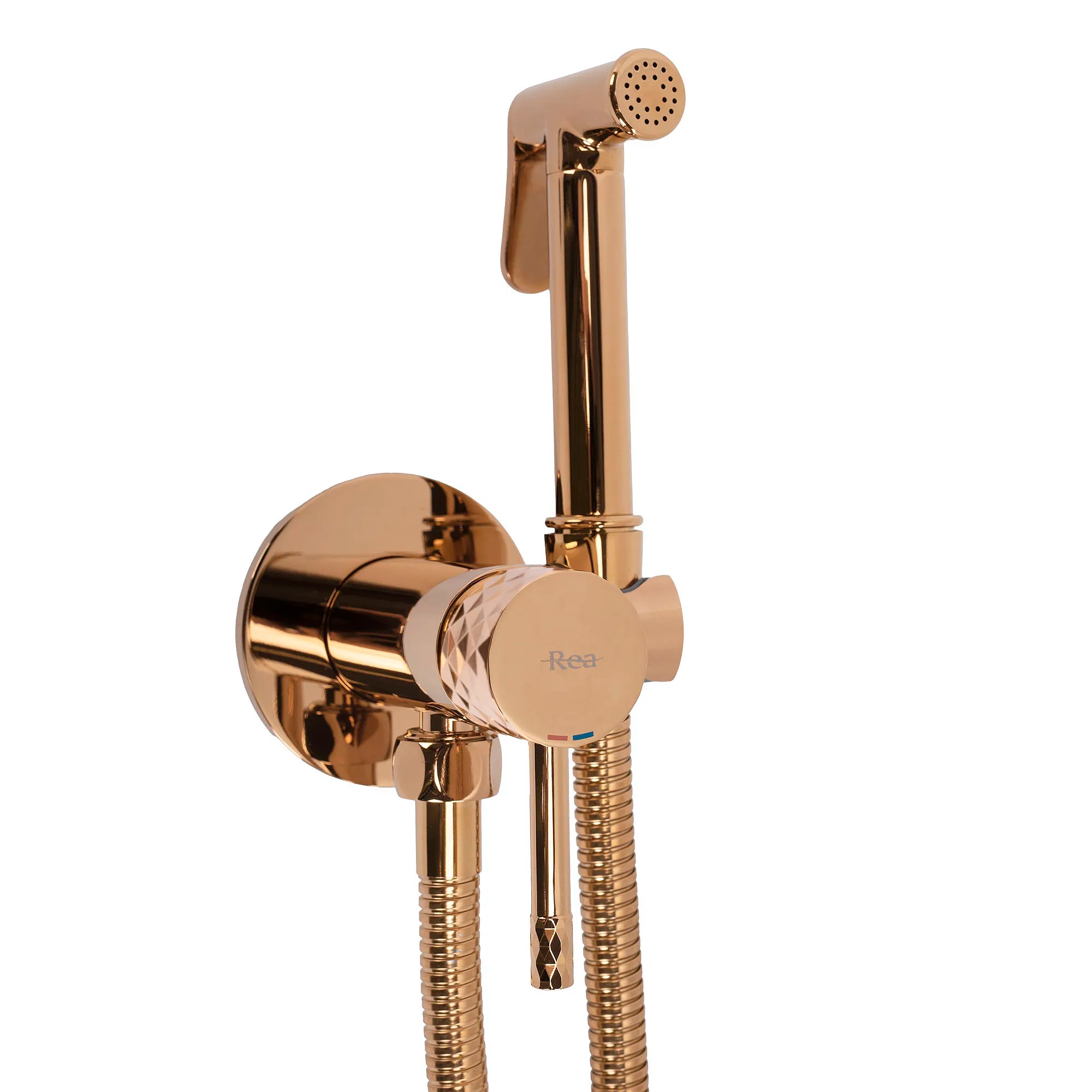 REA Bidetblandare lungo loop diamond Koppar, 5x5x11cm