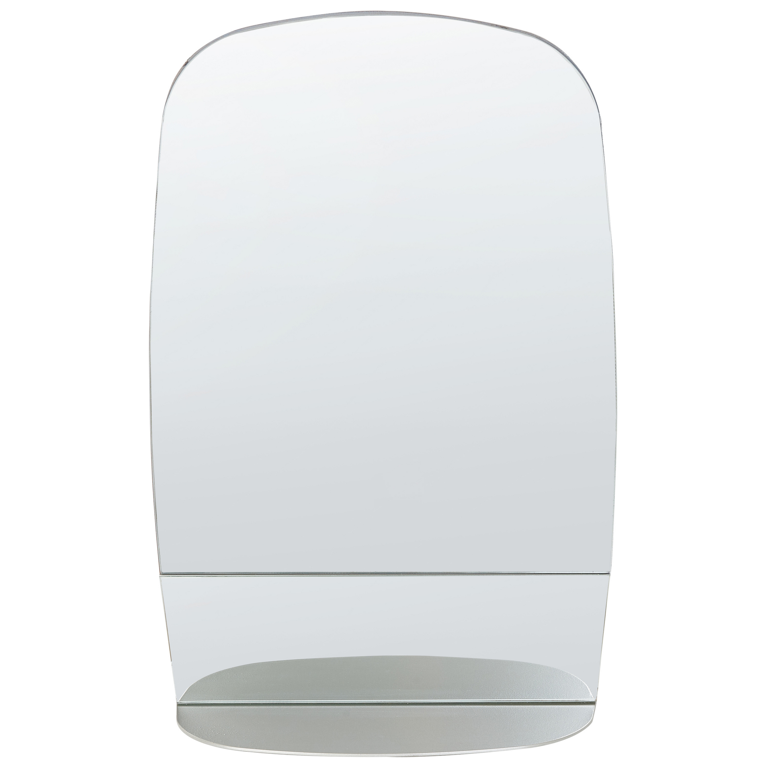 Väggspegel med hylla BRANNAY 40 cm 60 cm Silver
