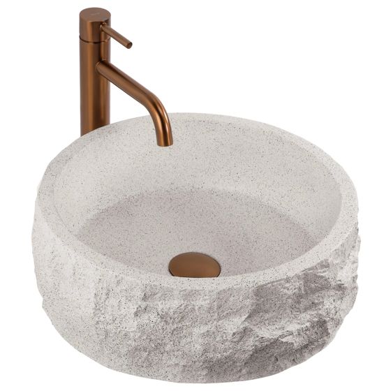 REA Bänkskål Alice Moon Beige, 39x39x14,5cm