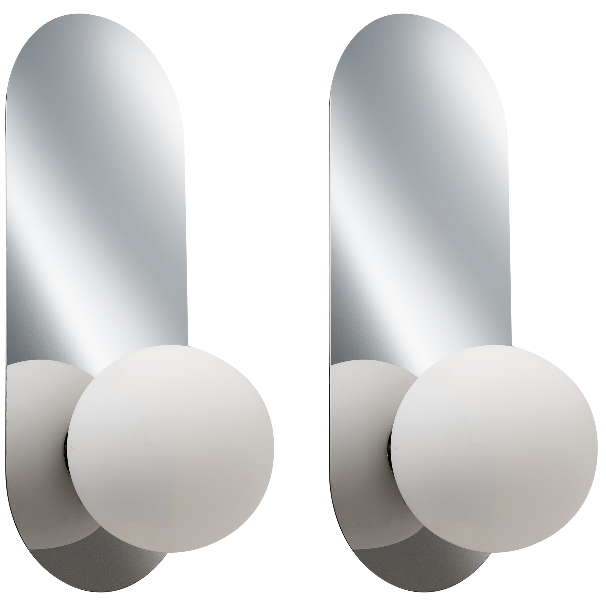 Set med 2 vägglampor LEISI Silver