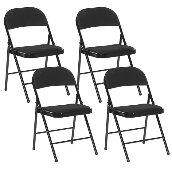 Set med 4 hopfällbara stolar SPARKS Metall Svart