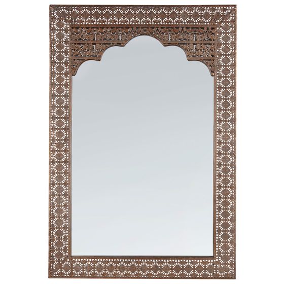 Väggspegel PALI 60 cm 90 cm Metall Koppar