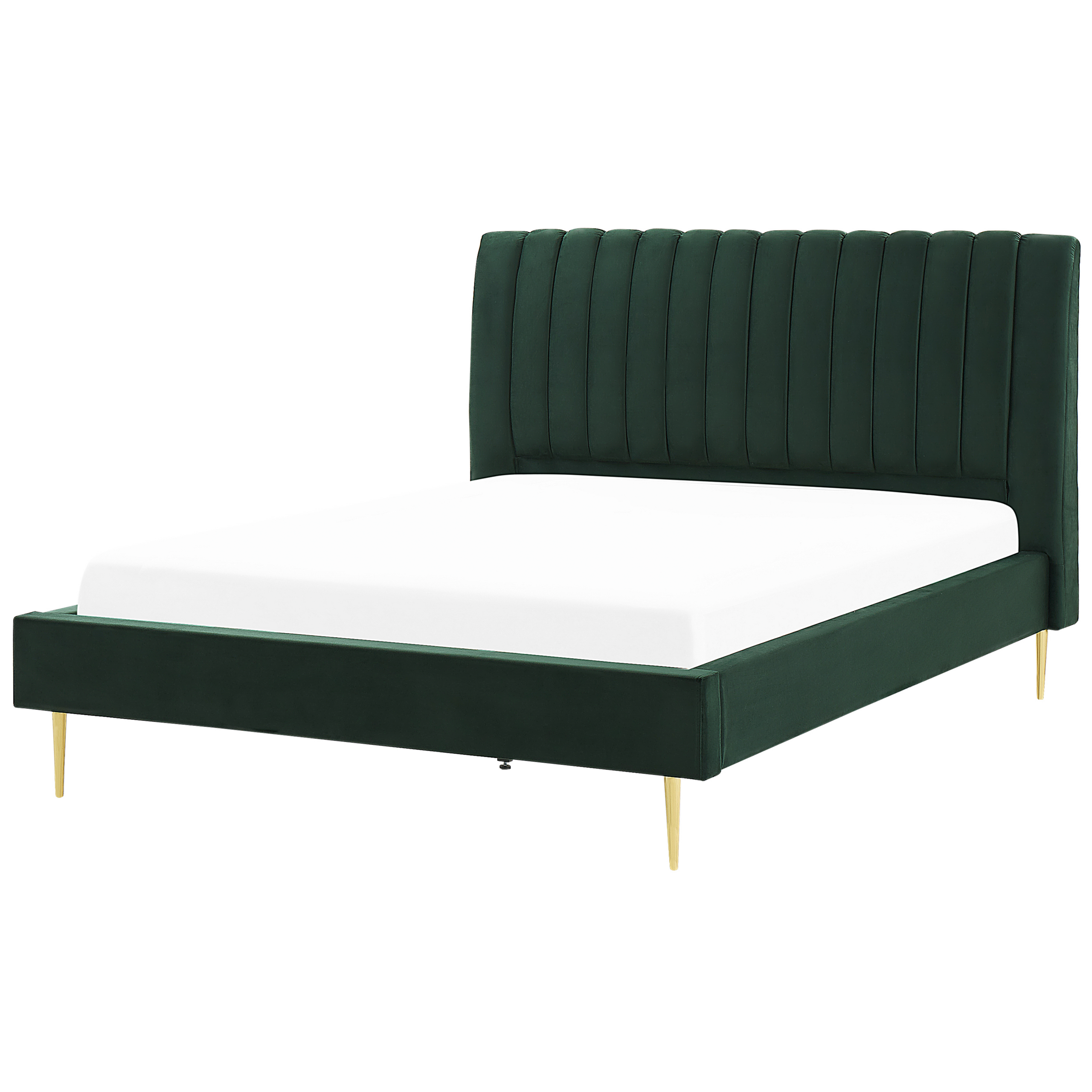 Säng med lamellram Sammet MARVILLE 180 x 200 cm Smaragdgrön