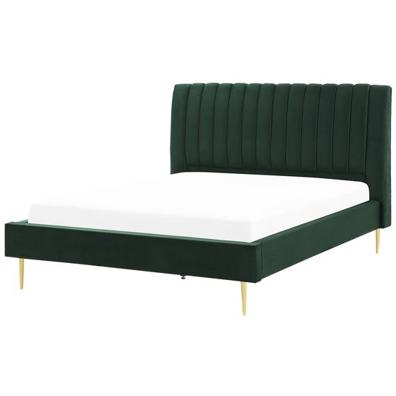 Säng med lamellram Sammet MARVILLE 180 x 200 cm Smaragdgrön