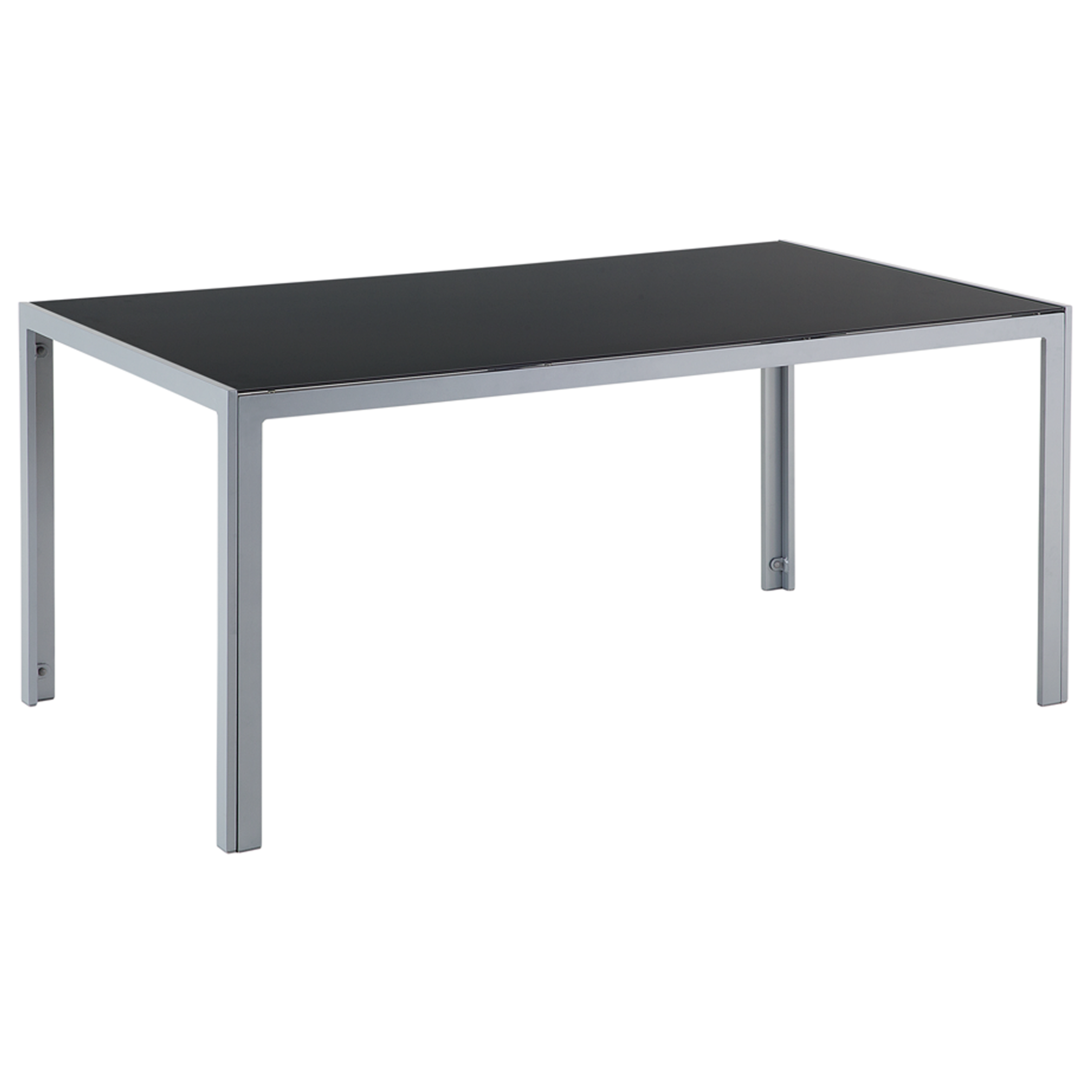 Trädgårdsmatbord CATANIA 160 cm 91 cm Glas Svart