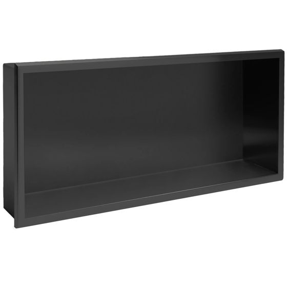 REA Inbyggd Badrumshylla 6 30x60x10 Svart, 10x60x30cm