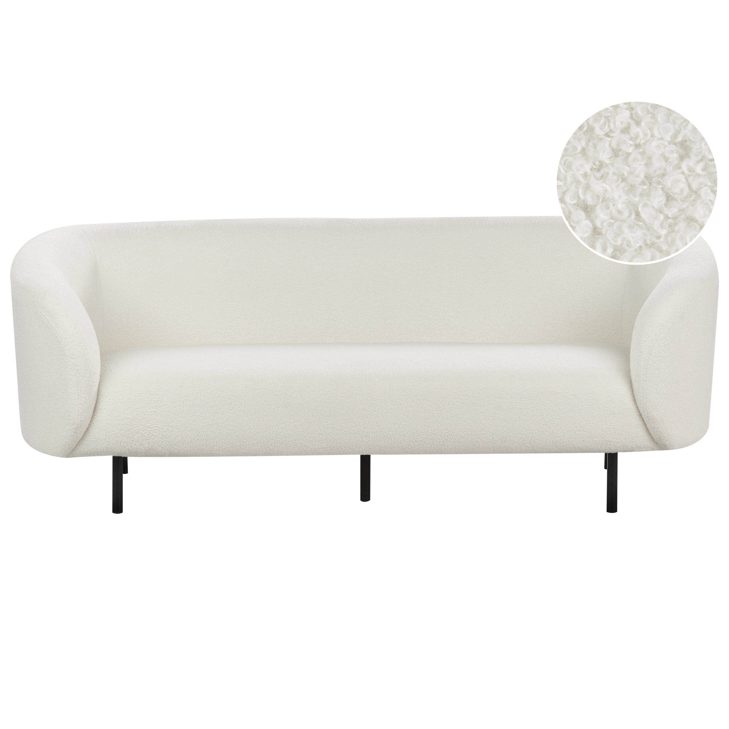 Soffa 3-sits LOEN Bouclé Vit