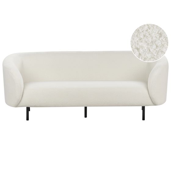 Soffa 3-sits LOEN Bouclé Vit