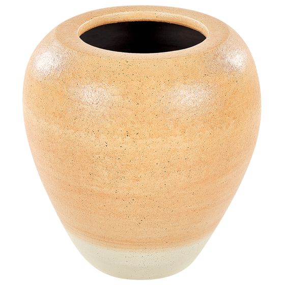 Dekorationsvas SKIONE 34 cm Keramik Ljusbrun