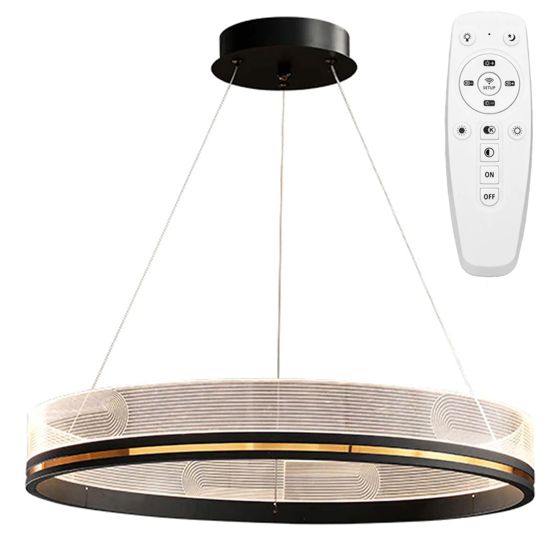 TOOLIGHT hängande taklampa APP1192-CP 60CM LED Svart 60x60x73cm