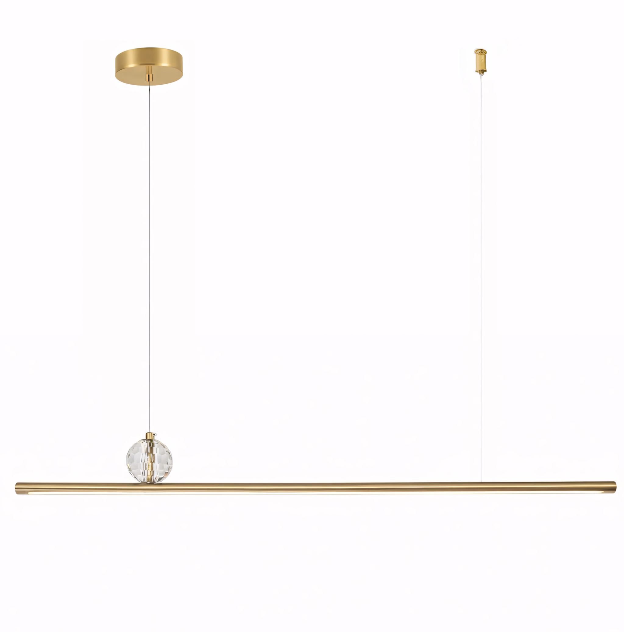 TOOLIGHT hängande taklampa APP1778-CP LED Borstat guld 90x2x10cm