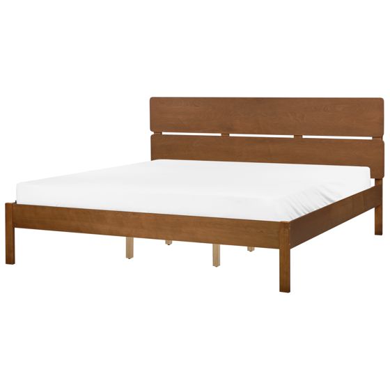 Säng med lamellram Trä BOISSET 180 x 200 cm Mörkbrun