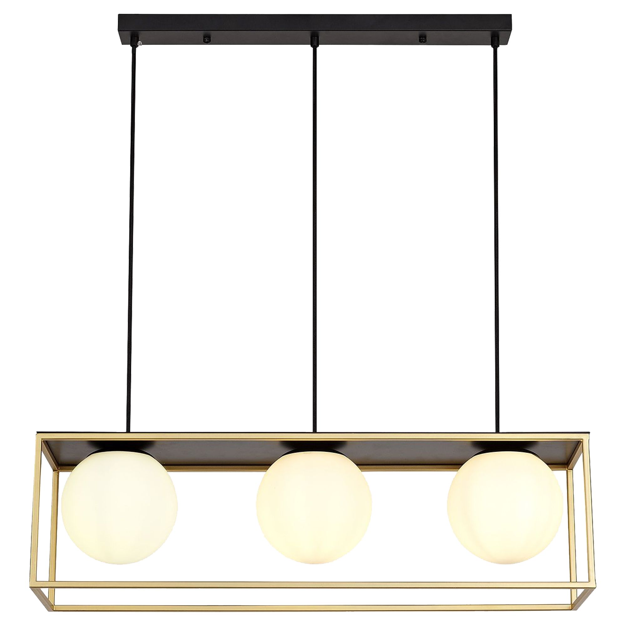 TOOLIGHT hängande taklampa APP1164-3CP Guld/Vit 29x29x15,5cm