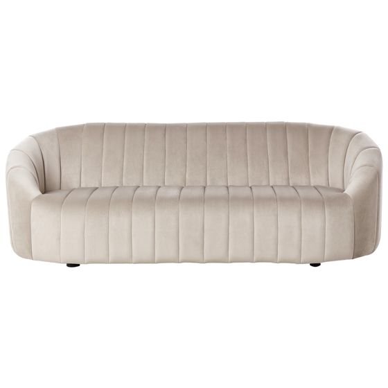 Soffa 3-sits MALUNG Sammet Beige