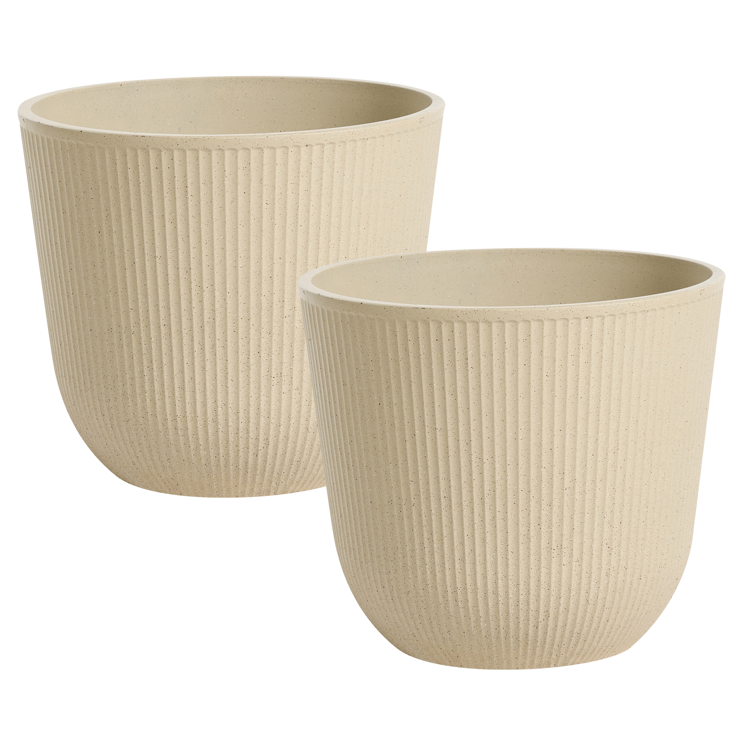 Set med 2 växtkrukor DRABA 44 cm Beige