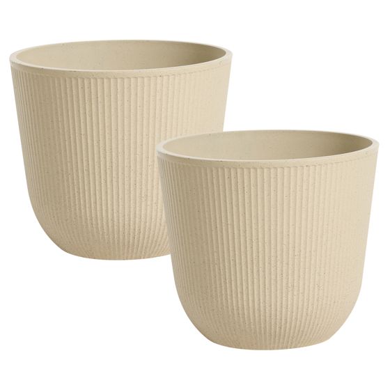 Set med 2 växtkrukor DRABA 44 cm Beige