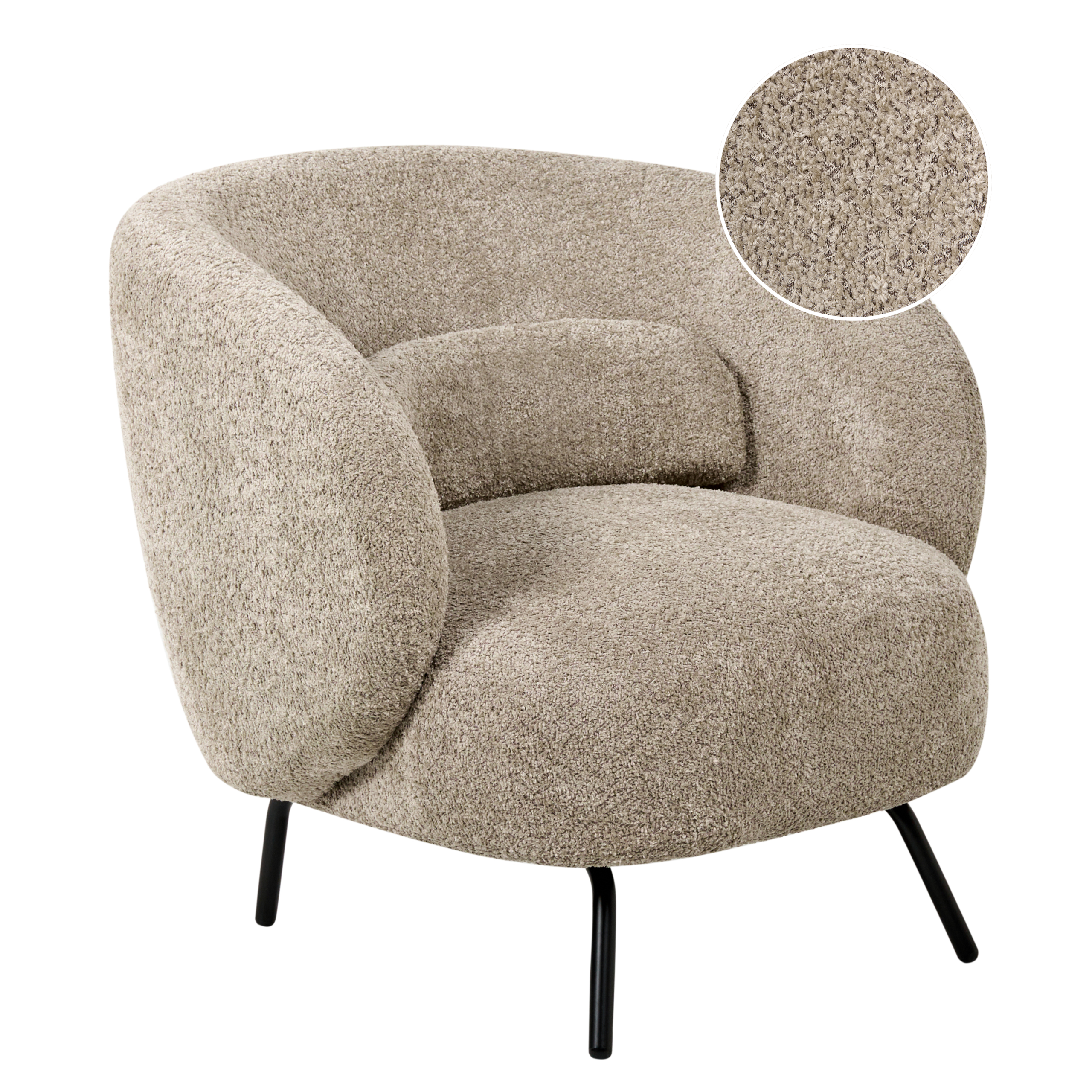 Fåtölj MAKELA Bouclé Taupe