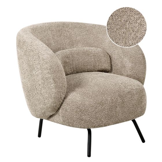 Fåtölj MAKELA Bouclé Taupe