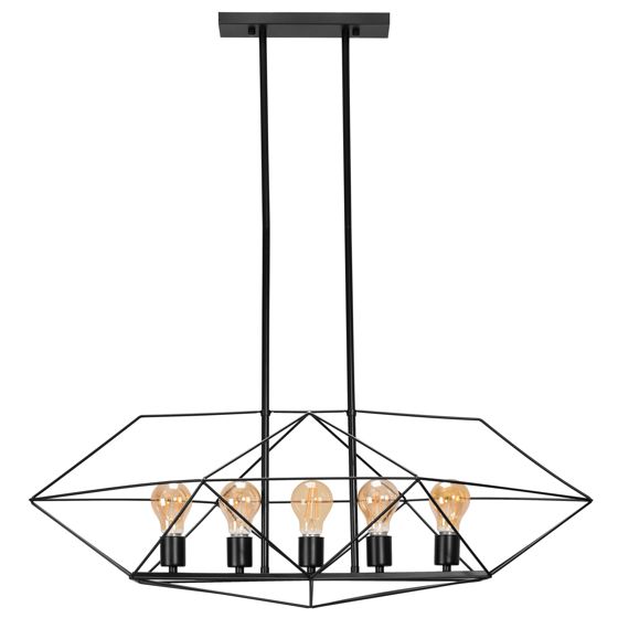 TOOLIGHT hängande taklampa APP1037-5CP Svart 29x82x88cm