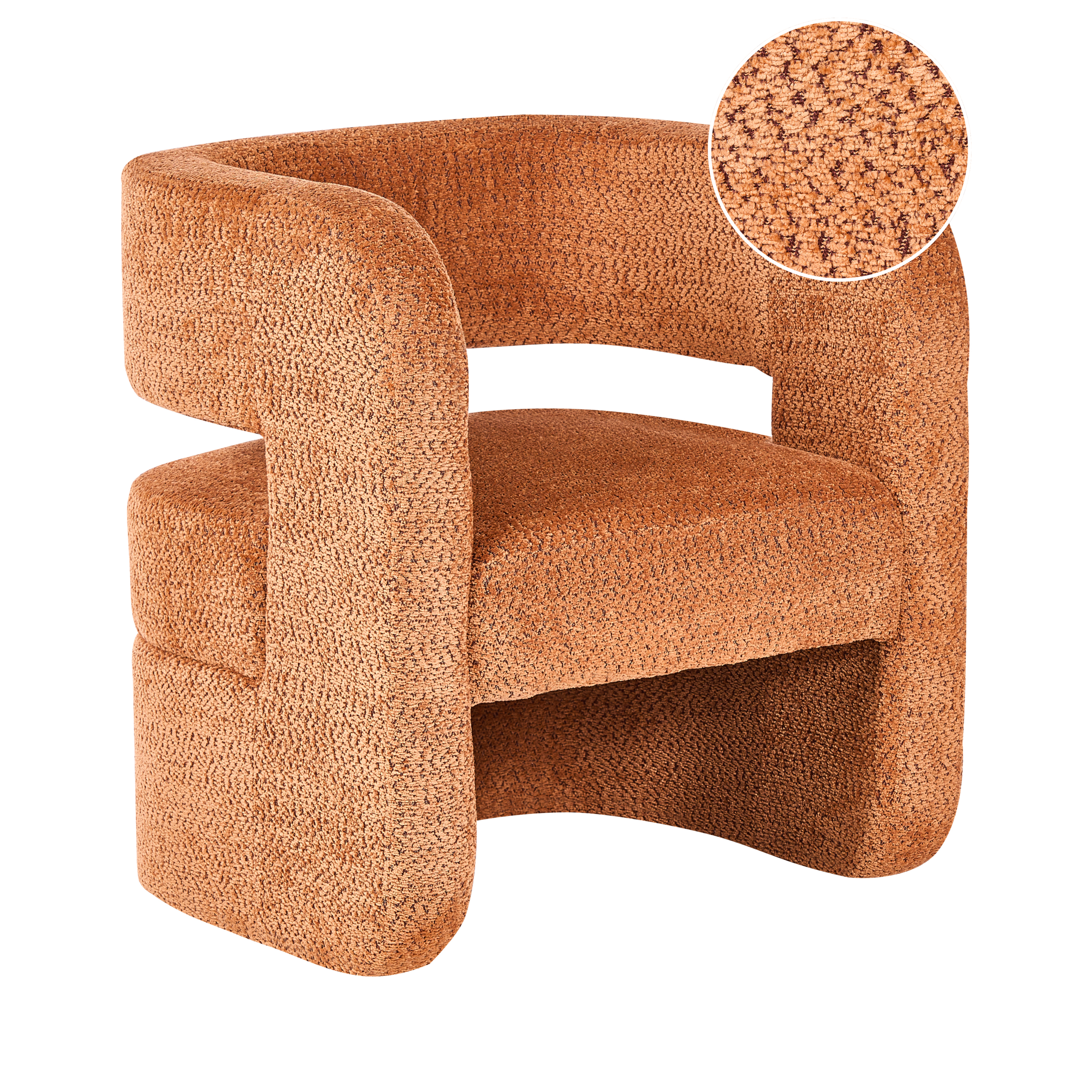 Fåtölj VIDSEL Chenille Orange