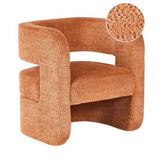 Fåtölj VIDSEL Chenille Orange