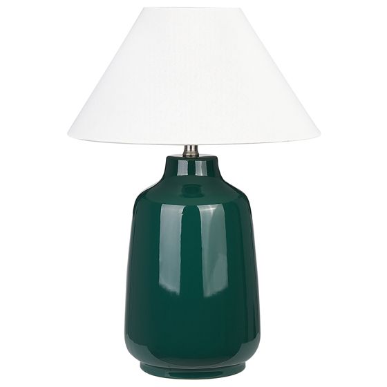 Bordslampa CARETA Keramik Mörkgrön