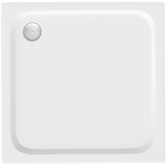 REA Duschkar Belmond 90x90 med lock i borstat guld Vit, 90x90x5,5cm