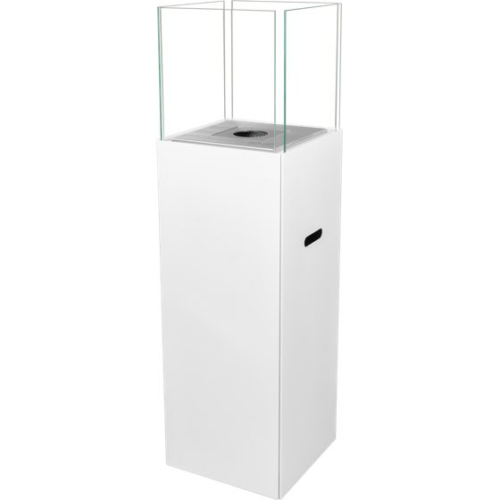 bioetanolkamin PATIO vit matt med säkerhetsglas