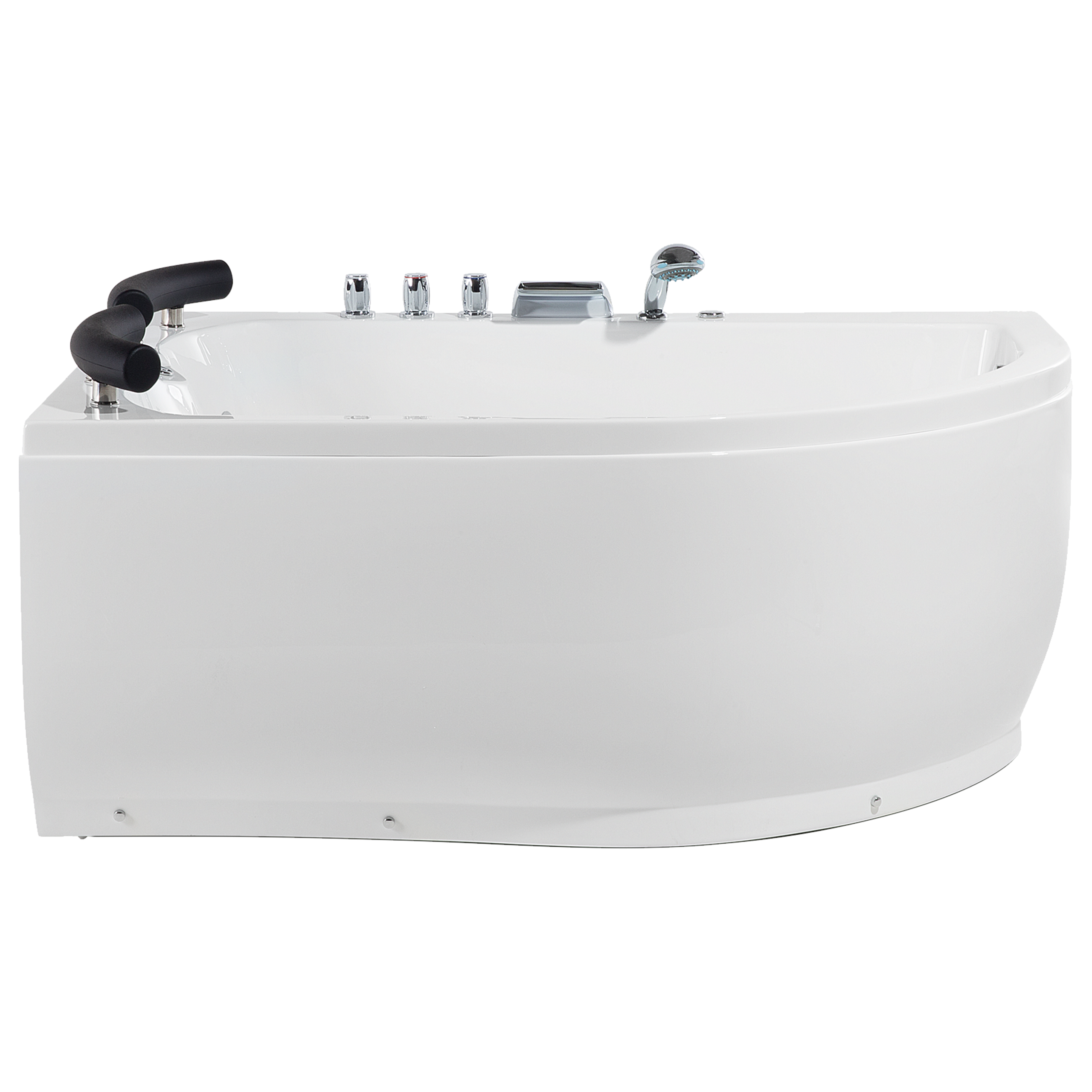 Hörnbubbelbadkar med LED PARADISO 1580 x 1130 mm Vit Högervänd