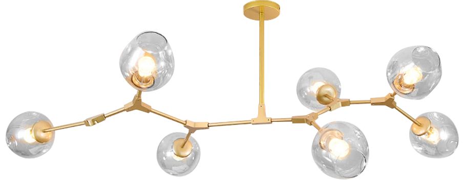 TOOLIGHT hängande taklampa APP507-7C Guld 130x130x60cm