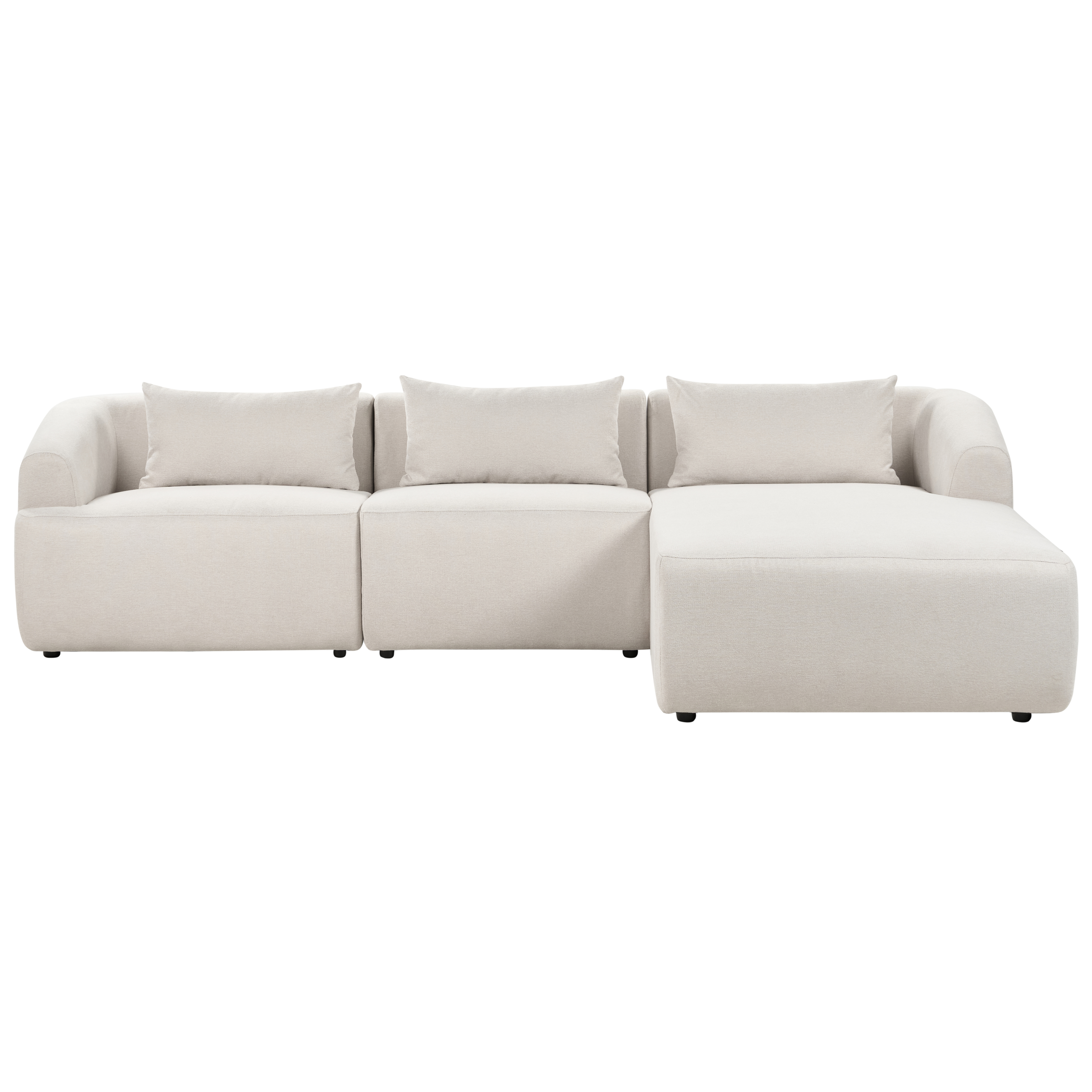 Hörnsoffa 3-sits SVANSELE Ljusbeige Vänstervänd