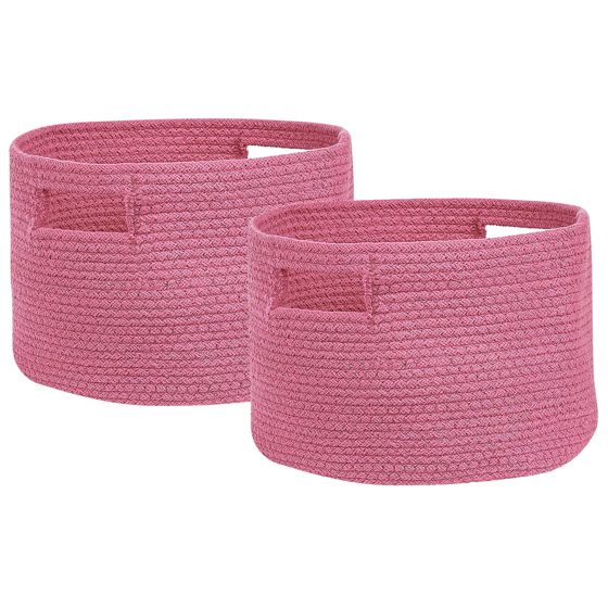 Set med 2 korgar CHINIOT Bomull Fuchsia