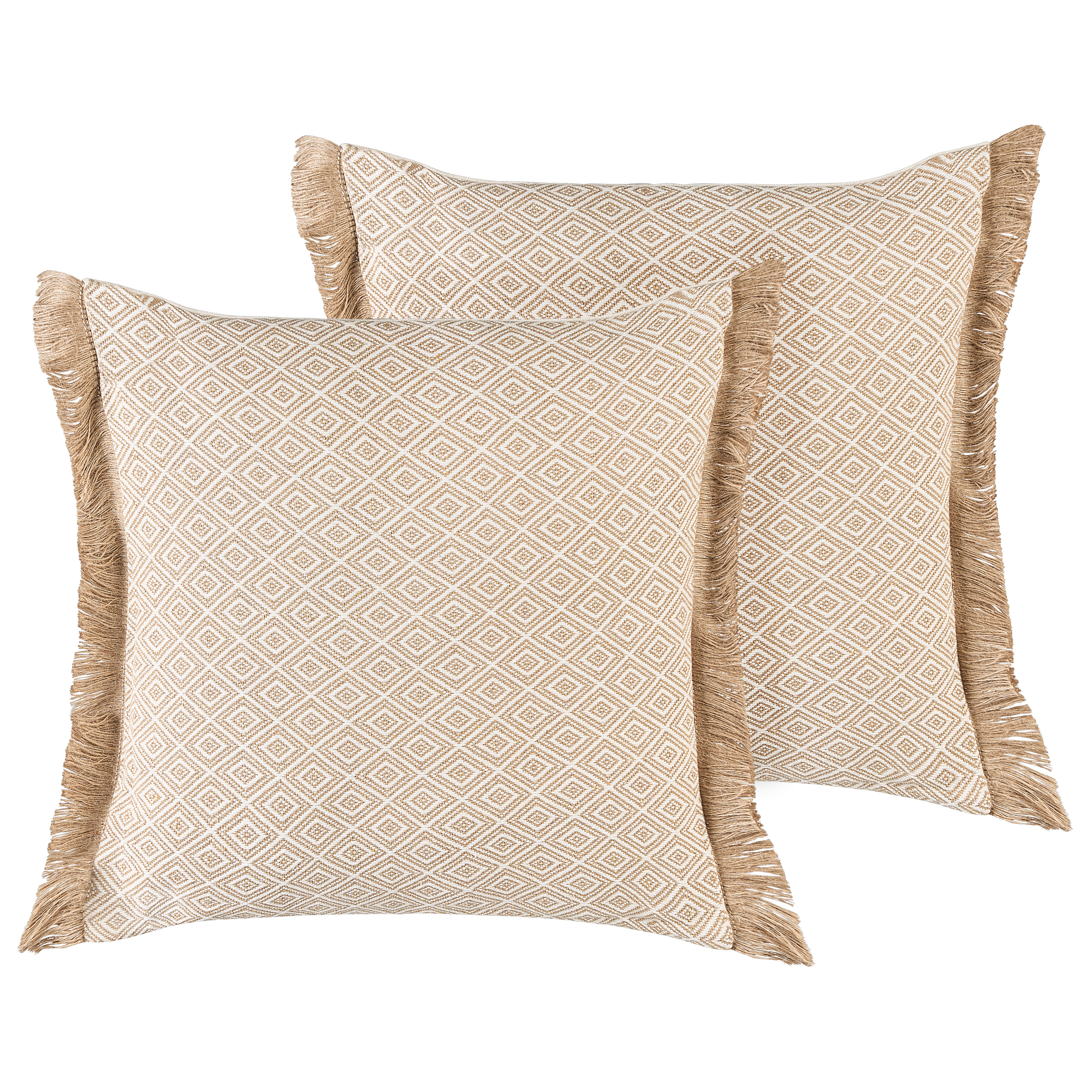 Set med 2 prydnadskuddar LONAR 45 x 45 cm Beige