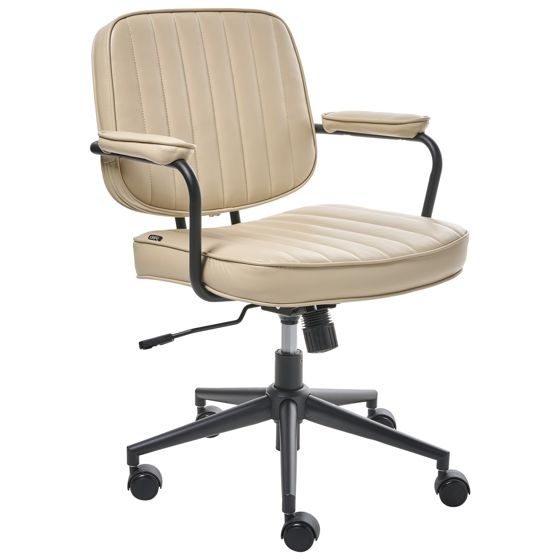 Skrivbordsstol BERNE Konstläder Beige