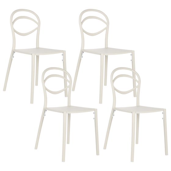 Set med 4 trädgårdsstolar COVOLO Off-White